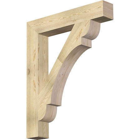 Ekena Millwork Olympic Block Rough Sawn Bracket, Douglas Fir, 6"W x 38"D x 46"H BKT06X38X46OLY05RDF